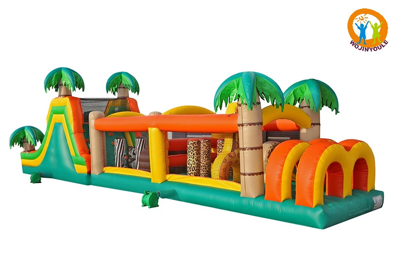 OC252 58ft Long Tropical Inflatable Obstacle Course