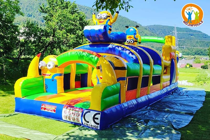 OC259 40ft Commercial Minions Inflatable Obstacle Course