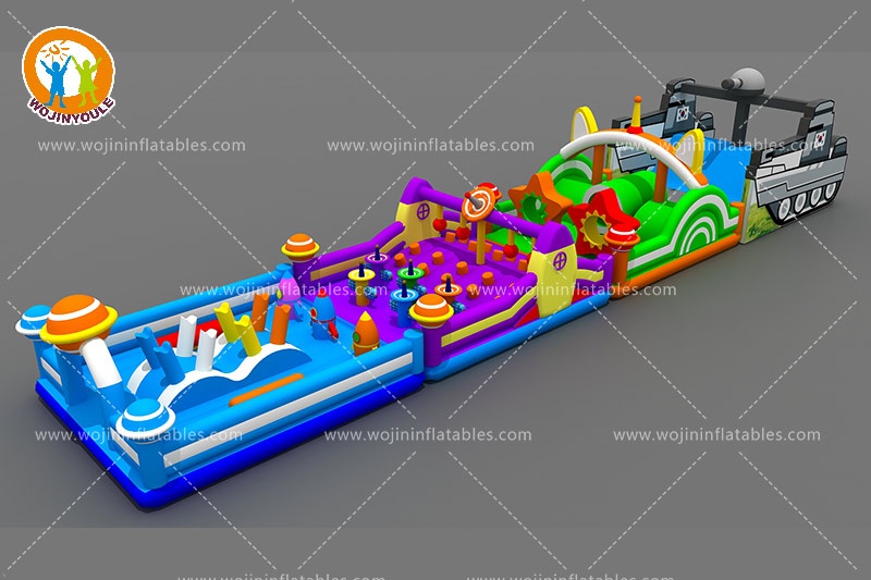 OC261 79ft Space Theme Inflatable Obstacle Courses games