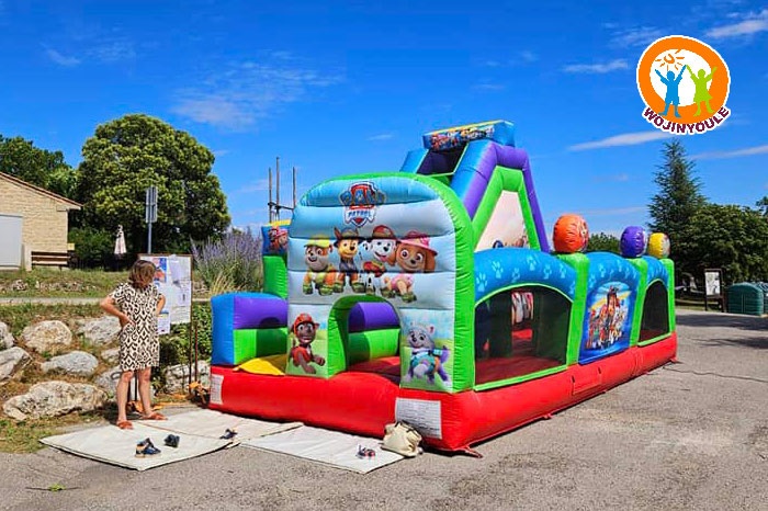 WB819 PAW Patrol Dog Inflatable Dry Combo Jumping Castle Bouncer Slide