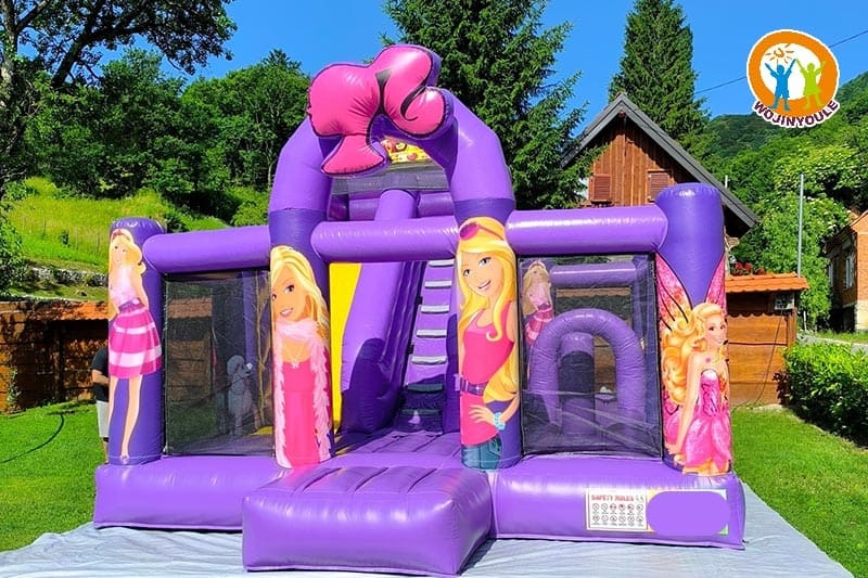 WB828 Barbie Jumping Castle Inflatable Combo with Bouncer Slide