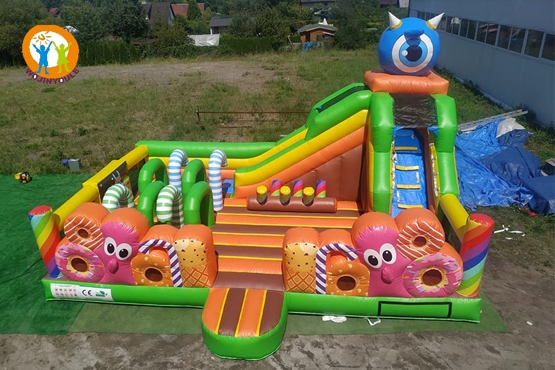 WB832 Candy Jumping Castle Inflatable Combo with Bouncer Slide