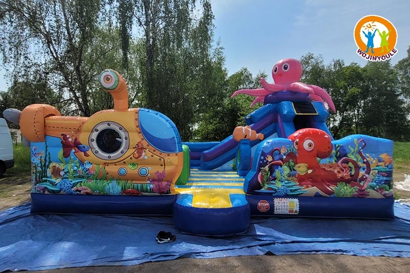 WB831 Submarine Jumping Castle Inflatable Combo with Bouncer Slide