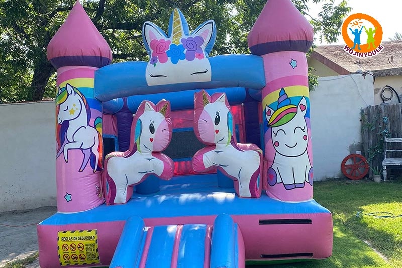 WB837 Pink Unicorn Inflatable Bounce House Jumping