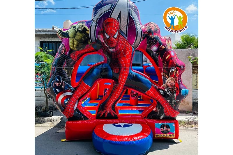 WB842 Spiderman Inflatable Bounce House Jumping