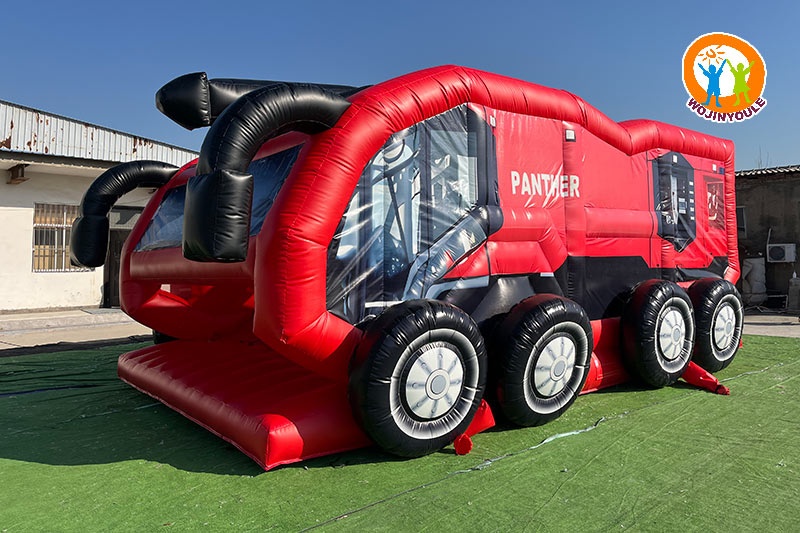 WB853 Fire Truck Obstacle Inflatale Combo Bouncer Jumping Slide