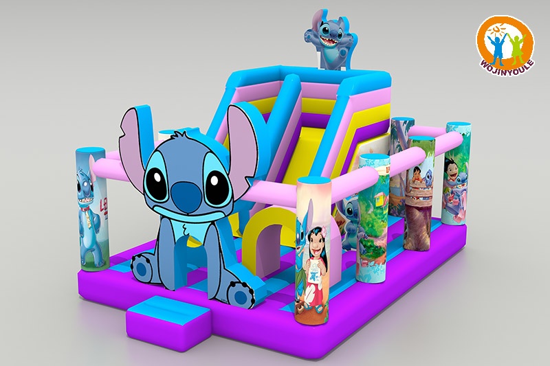 WB854 Stitch Jumping Castle Inflatale Combo Bouncer Slide