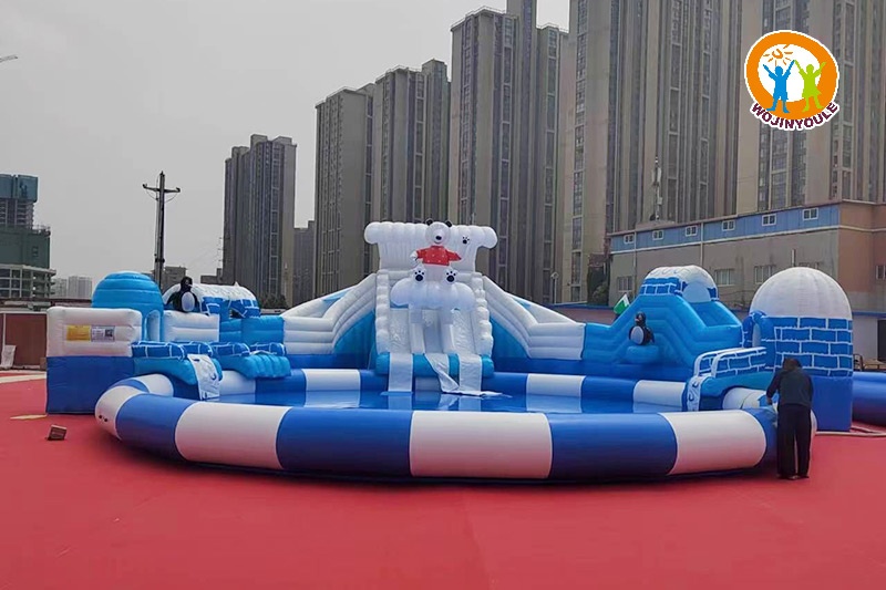 GP066 Ground Pool Water Park Inflatable Playround Water Slide